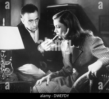 Lauren Bacall und Humphrey Bogart am Set des Films "To Have and Have Not", 1944 Stockfoto