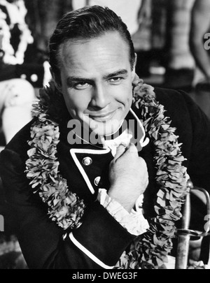 Marlon Brando, am Set des Films, "Meuterei auf der Bounty" unter der Regie von Lewis Milestone, 1962 Stockfoto