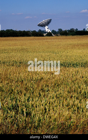 Radioteleskope des des Radio Astronomy Observatory (MRAO) basierte nur außerhalb von Cambridge Stockfoto