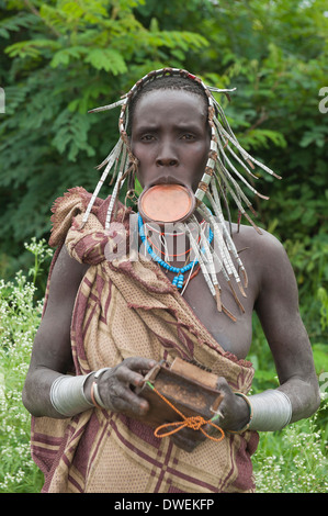 Surma-Frau Stockfoto