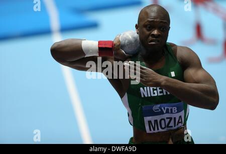 Sopot, Polen 7. März 2014 IAAF World Indoor Championships Sopot 2014. dich in der Kugelstoß-Qualifikation. Bildnachweis: Michal Fludra/Alamy Live-Nachrichten Stockfoto