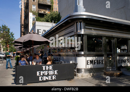 Das Empire Diner-Restaurant befindet sich im Stadtteil Chelsea, 210 10th Avenue. Zusammen mit seinem Design genug r ist Stockfoto