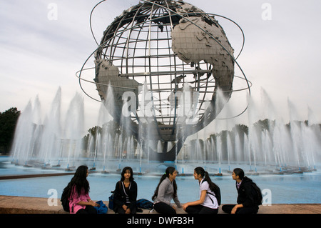 Flushing Meadow - Corona Park. Dieser Park von 5 Quadratkilometern, wurde auf einer ehemaligen Mülldeponie errichtet. Die Flushing-Meadows-Coro Stockfoto