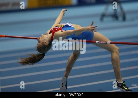 Sopot, Polen 7. März 2014 IAAF World Indoor Championships Sopot 2014. Ana Simic dich während der Hochsprung-Credit: Michal Fludra/Alamy Live News Stockfoto