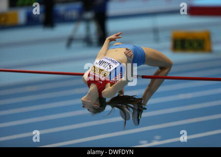 Sopot, Polen 7. März 2014 IAAF World Indoor Championships Sopot 2014. Anna Simic (CRO) dich während der Hochsprung-Credit: Michal Fludra/Alamy Live News Stockfoto