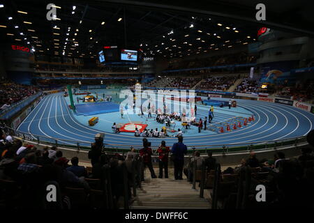 Sopot, Polen 7. März 2014 IAAF World Indoor Championships Sopot 2014, Ergo Arena Sporthalle Austragungsort der Meisterschaften Credit: Michal Fludra/Alamy Live News Stockfoto