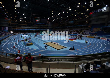 Sopot, Polen 7. März 2014 IAAF World Indoor Championships Sopot 2014, Ergo Arena Sporthalle Austragungsort der Meisterschaften Credit: Michal Fludra/Alamy Live News Stockfoto