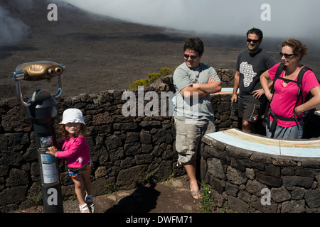 Piton De La Fournaise Vulkan. Piton De La Fournaise ist einer der aktivsten Vulkane der Welt. Piton De La Fournaise Vulkan Stockfoto