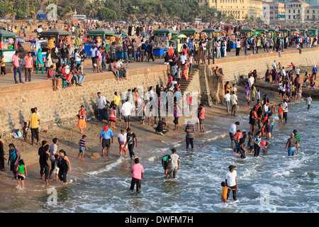 Sri Lanka; Colombo, Galle Face Green, Strand, Menschen, Freizeit, Stockfoto