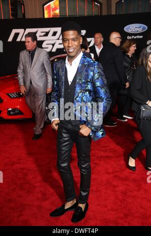 Los Angeles, USA. 6. März 2014. Schauspieler Scott Mescudi aka Kid Cudi besucht die Premiere von Need For Speed in TCL Chinese Theatre in Los Angeles, USA, 6. März 2014. Foto: Hubert Boesl - Live News WIRE SERVICE/Dpa/Alamy Stockfoto