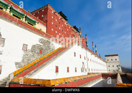 Putuo Zongcheng Tempel. Treppe auf den Red-Palace Provinz Hebei, Chengde, China. Stockfoto