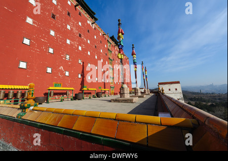 Putuo Zongcheng Tempel. Der rote Palast. Provinz Hebei, Chengde, China. Stockfoto