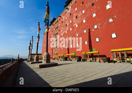 Putuo Zongcheng Tempel. Der rote Palast. Provinz Hebei, Chengde, China. Stockfoto