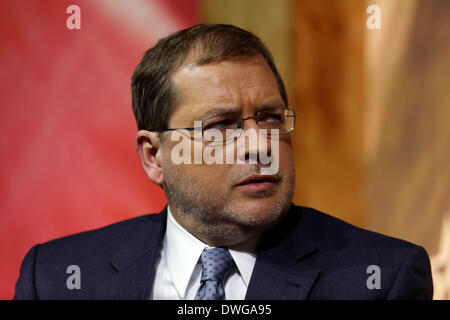 National Harbor, Maryland, USA. 7. März 2014.Conservative Abbildung Grover Norquist bei konservativen politischen Aktion Konferenz (CPAC) abgebildet. Alamy/Trevor Collens. Stockfoto