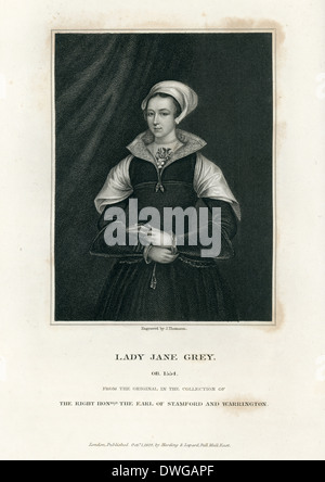 Porträt von Lady Jane Grey, auch bekannt als Lady Jane Dudley oder die neun-Tage Königin Stockfoto