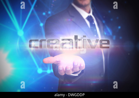 Kreative auf futuristische schwarzen Hintergrund Stockfoto