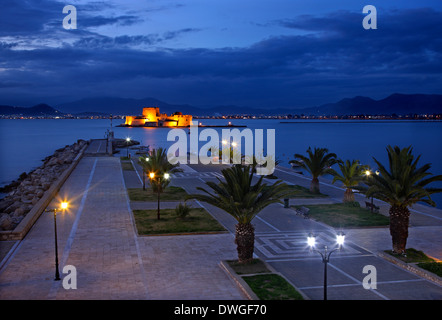 Bourtzi Burg, eine der 3 Burgen der Stadt Nafplio, Argolis (Argolis), Peloponnes, Griechenland Stockfoto