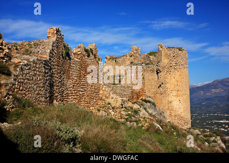 Die Burg von Larissa ("Burg von Argos'), Argos Stadt, Argolis ("Argolis"), Peloponnes, Griechenland. Stockfoto