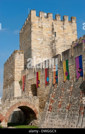 Castelo de Sao Jorge, Lissabon Stockfoto