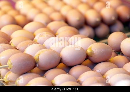 Eiern grill in einem heimischen Lebensmittel, Thailand. Stockfoto