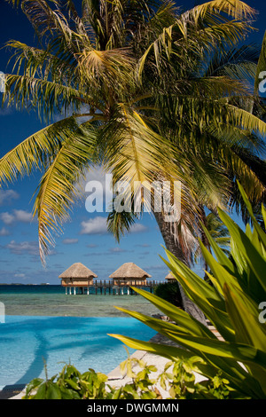 Ein Luxus Urlaub Resort in Französisch-Polynesien im Süd-Pazifik Stockfoto
