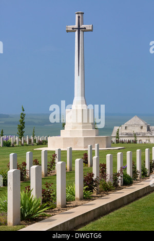 Australian-Friedhof in der Vallée De La Somme im Großraum Le Nord & Picardie Frankreich Stockfoto