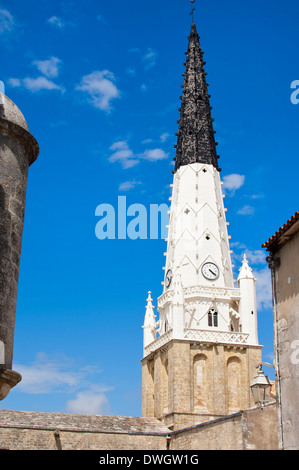 Kirche Saint-Etienne, Ars de Re Stockfoto