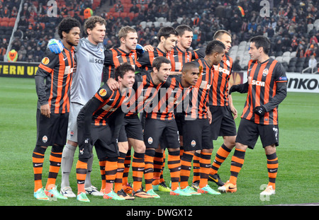 Shakhtar Spieler der Aufnahme während des Spiels zwischen Shakhtar Vs Viktoria Stockfoto