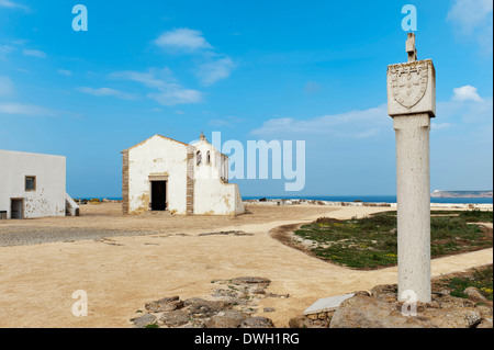 Igreja Nossa Senhora da Graca, Fortaleza de Sagres Stockfoto