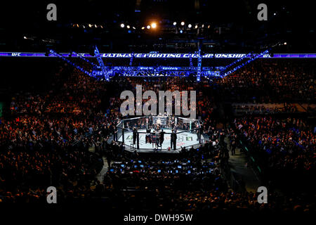 London, UK. 8. März 2014. Einen Überblick über die Arena während der Main Karte bei UFC Fight Night London von der O2 Arena. Bildnachweis: Aktion Plus Sport/Alamy Live-Nachrichten Stockfoto