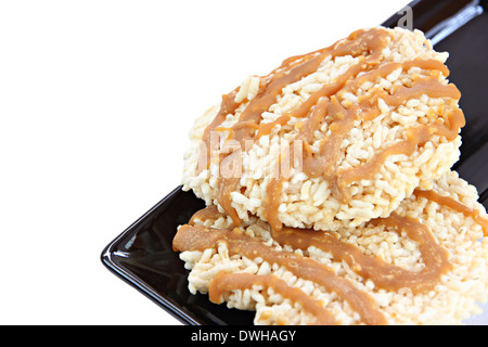 Gebratener Reis, Snacks und lokale Speisen in Thailand. Stockfoto