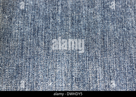 Textur der Blue Jeans in Makro. Stockfoto