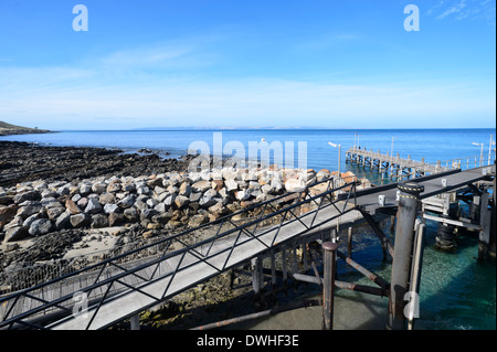 Cape Jervis Anlegestelle der Fähre nach Penneshaw, Kangaroo Island, South Australia, SA, Australien Stockfoto