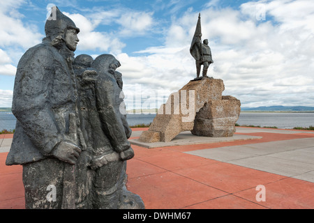 Anadyr - Denkmal für die erste Revkom Stockfoto