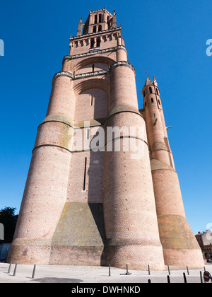 Albi Kathedrale, Languedoc, Frankreich, die Kathedrale der Heiligen Cäcilia, der größte Stein erbauten Kathedrale der Welt. Stockfoto