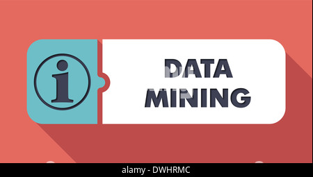 Data Mining im Flat Design Konzept. Stockfoto