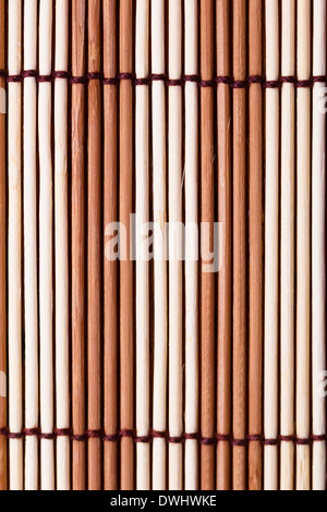 gestreiften Bambus Serviette. Makro-Textur-Hintergrund. vertikale Stockfoto