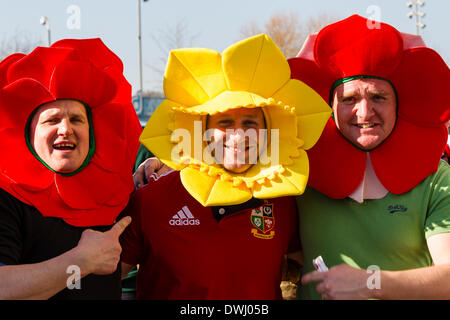 London, UK. 9. März 2014. Fans, bevor die RBS 6 Nations zwischen England und Wales im Twickenham Stadion Credit entsprechen: Action Plus Sport/Alamy Live News Stockfoto