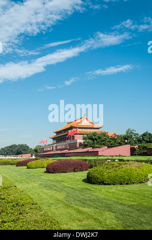 Tiananmen-Tor am südlichen Ende der verbotenen Stadt in Peking, China. Stockfoto