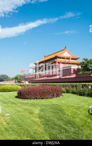 Tiananmen-Tor am südlichen Ende der verbotenen Stadt in Peking, China. Stockfoto