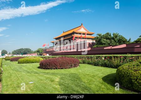 Tiananmen-Tor am südlichen Ende der verbotenen Stadt in Peking, China. Stockfoto