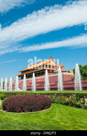 Tiananmen-Tor am südlichen Ende der verbotenen Stadt in Peking, China. Stockfoto