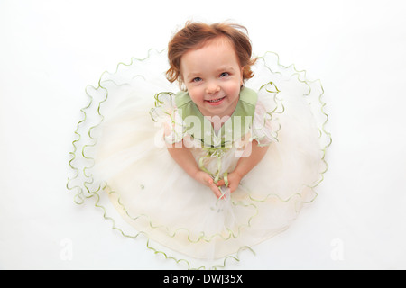 Schöne Mädchen festliche Kleid, nachschlagen Stockfoto