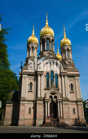 Russische orthodoxe Kirche, Wiesbaden Stockfoto