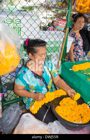 Talat Pak Khlong Blumenmarkt in Bangkok Stockfoto