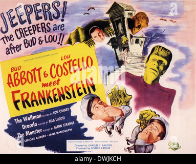 ABBOTT & COSTELLO treffen FRANKENSTEIN 1948 Universal International Film mit Bud Abbott und Lou Costello Stockfoto