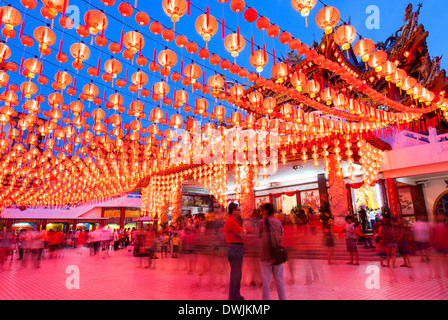 Thean Hou Tempel in Kuala Lumpur während Chinesisch Neujahr, Malaysia Stockfoto