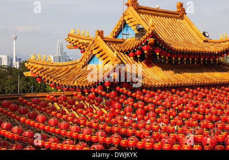 Thean Hou Tempel in Kuala Lumpur während Chinesisch Neujahr, Malaysia Stockfoto