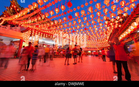 Thean Hou Tempel in Kuala Lumpur während Chinesisch Neujahr, Malaysia Stockfoto