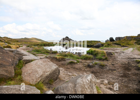 Doxey Pool auf die Kakerlaken Hügel Staffordshire Peak District England UK Stockfoto